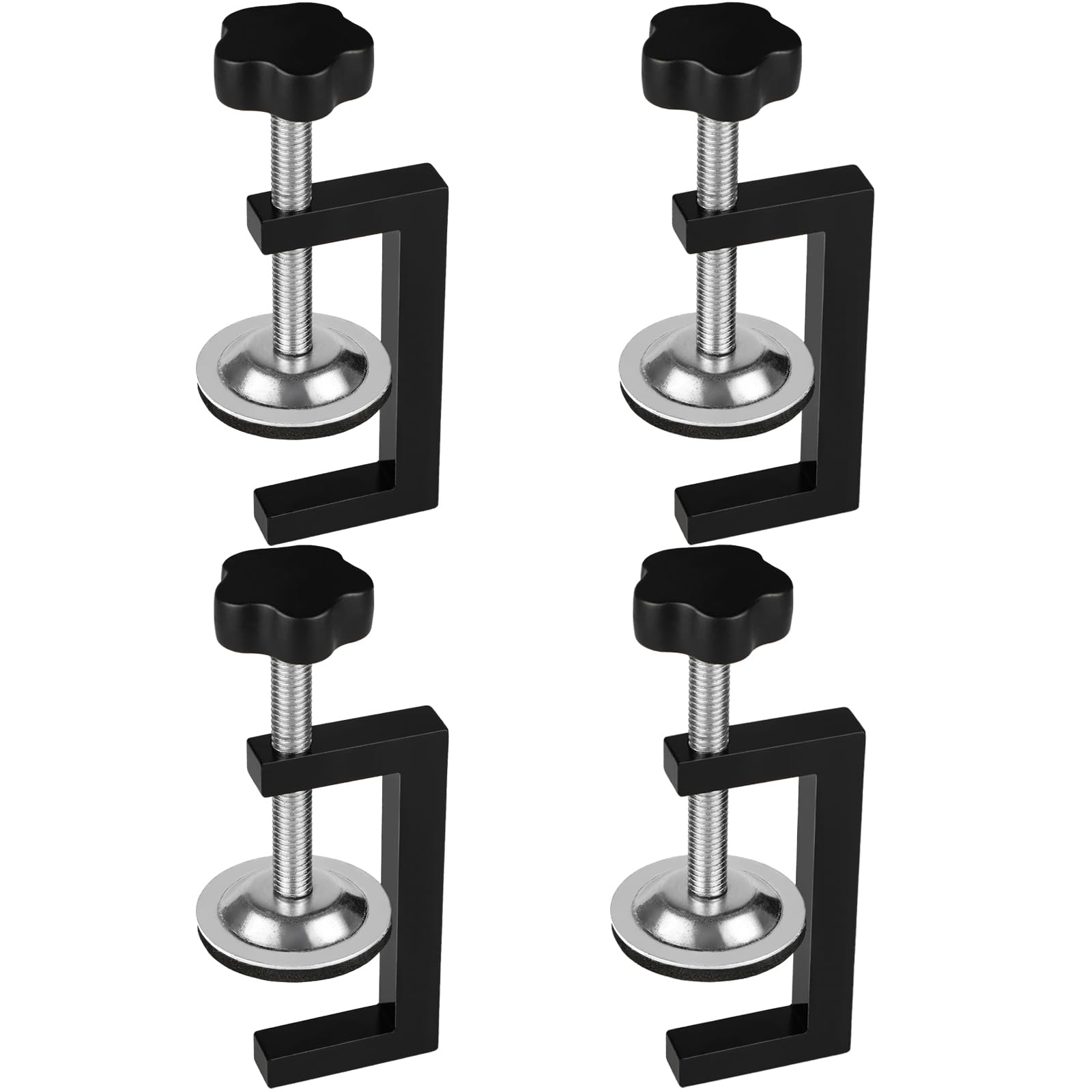 3 Inch C Clamp for Woodworking, Heavy Duty Steel C Clamps, Small C Clamps for Desktop Workpiece Fixing (4 Pcs)