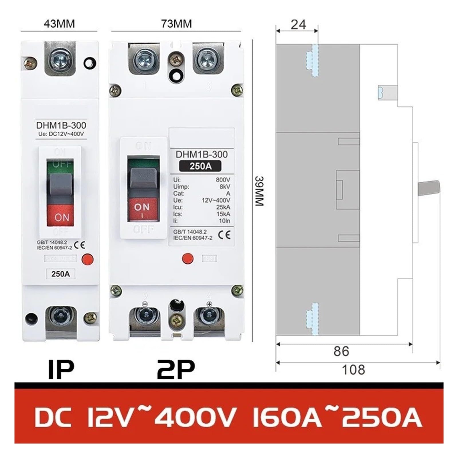 Leistungsschalter DC12V Solarbatterieschutz Autoladung