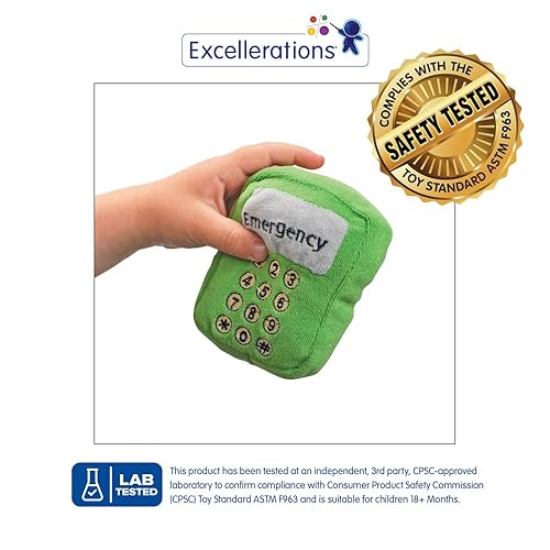 Miniatura 2 de Excellerations Kit médico de peluche para niños pequeños, 10 piezas, juguetes educativos, juguete para niños, regalo (artículo # PLUSHRX)