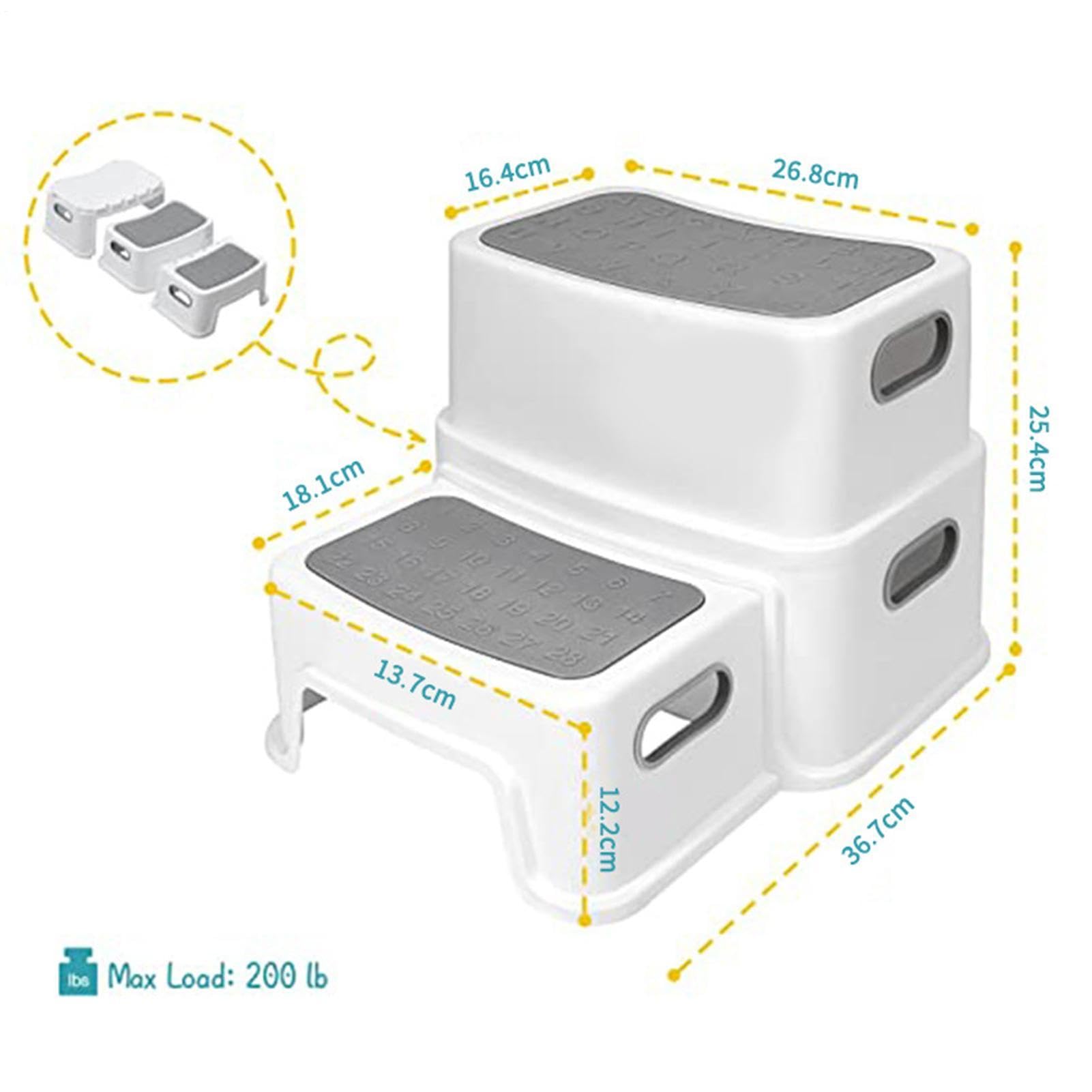 Taburete para caca para baño, revestimiento antideslizante, soporte para | Banco de inodoro desmontable para niños, adultos, familia, ancianos, ducha, tocador, mesita de noche