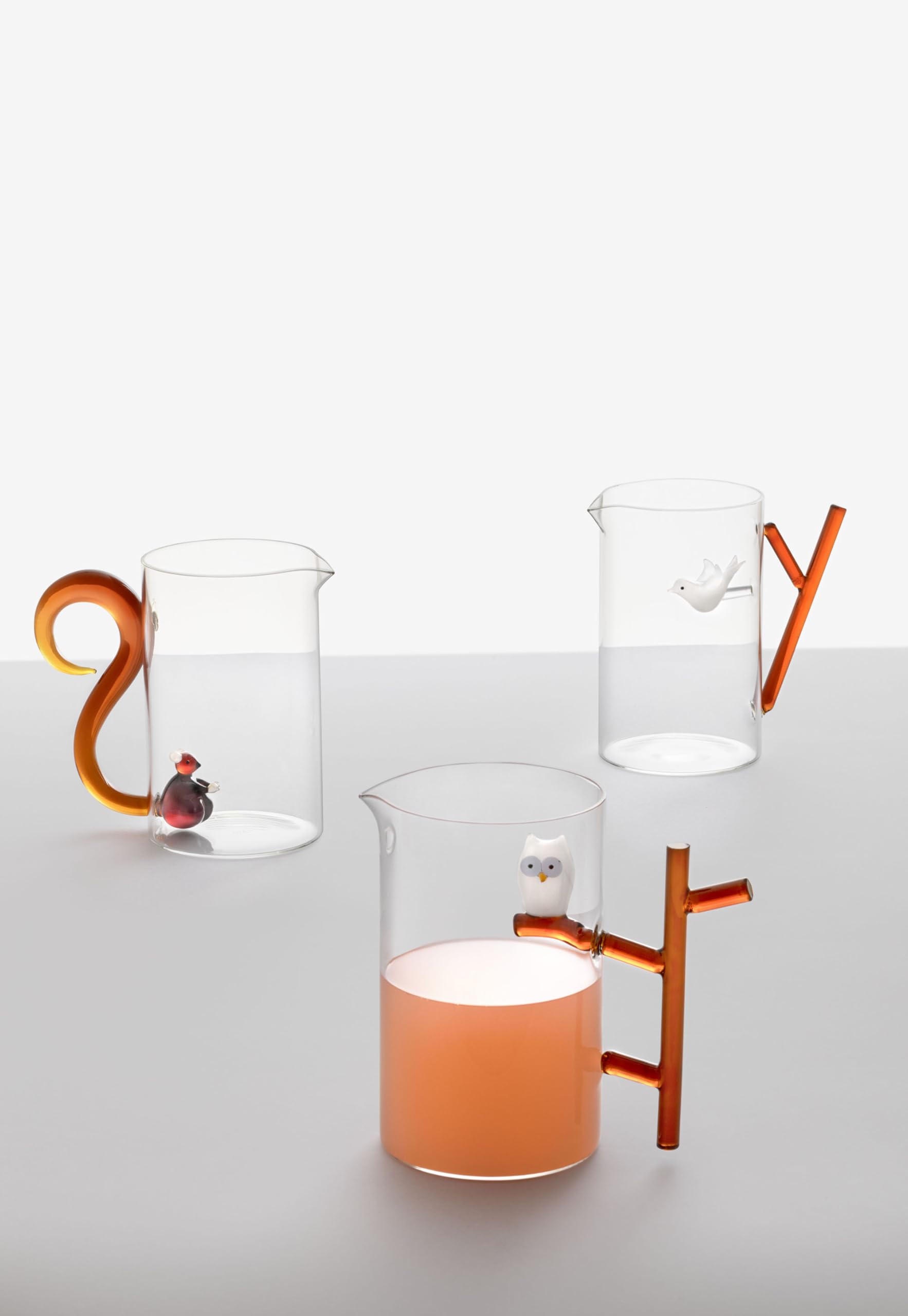 Ichendorf Milano Brocca Uccellino, Collezione Animal Farm, 145 cl, Vetro Borosilicato, Fatto a Mano