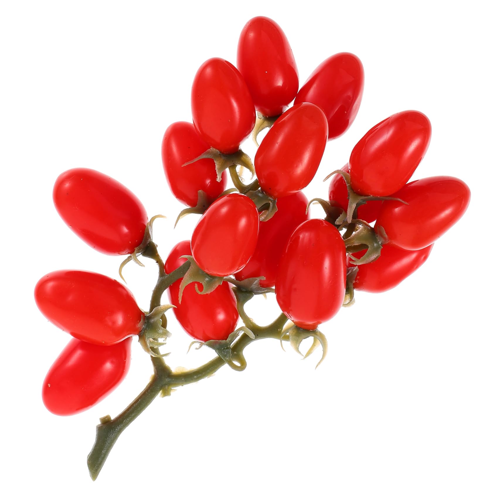 Gatuida 4 Pièces Accessoires de tomates Cerises Tomate Artificielle Accessoire Photo de Fruits décoration Cuisine Patisserie tomates Cerises simulées pour la décoration Fruits réeux