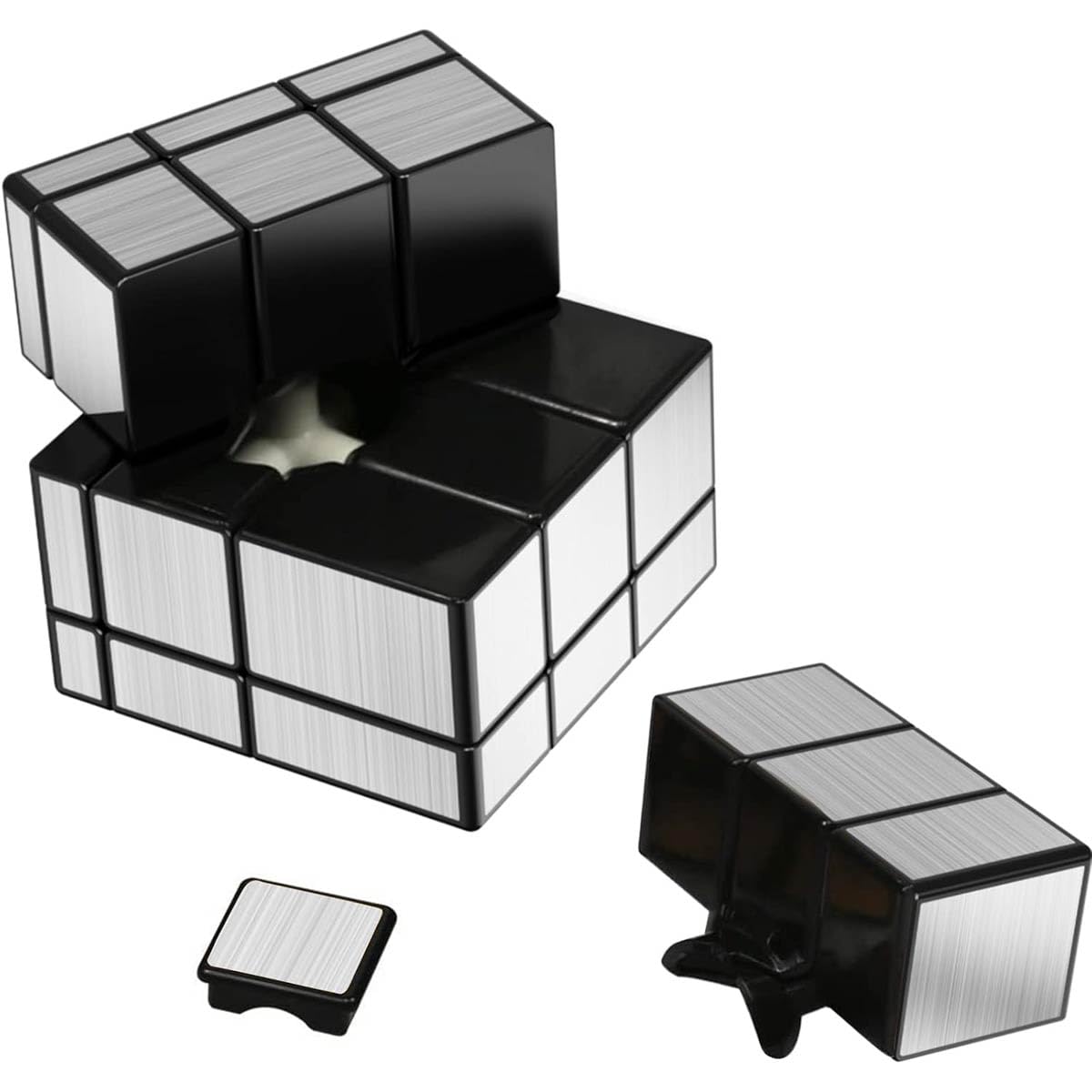 Logica Giochi - Cubo Magico 3x3 Cubo Specchio - Puzzle logico - Cubo modificato - Speedcubing - Versione argento - Giochi intelligenza