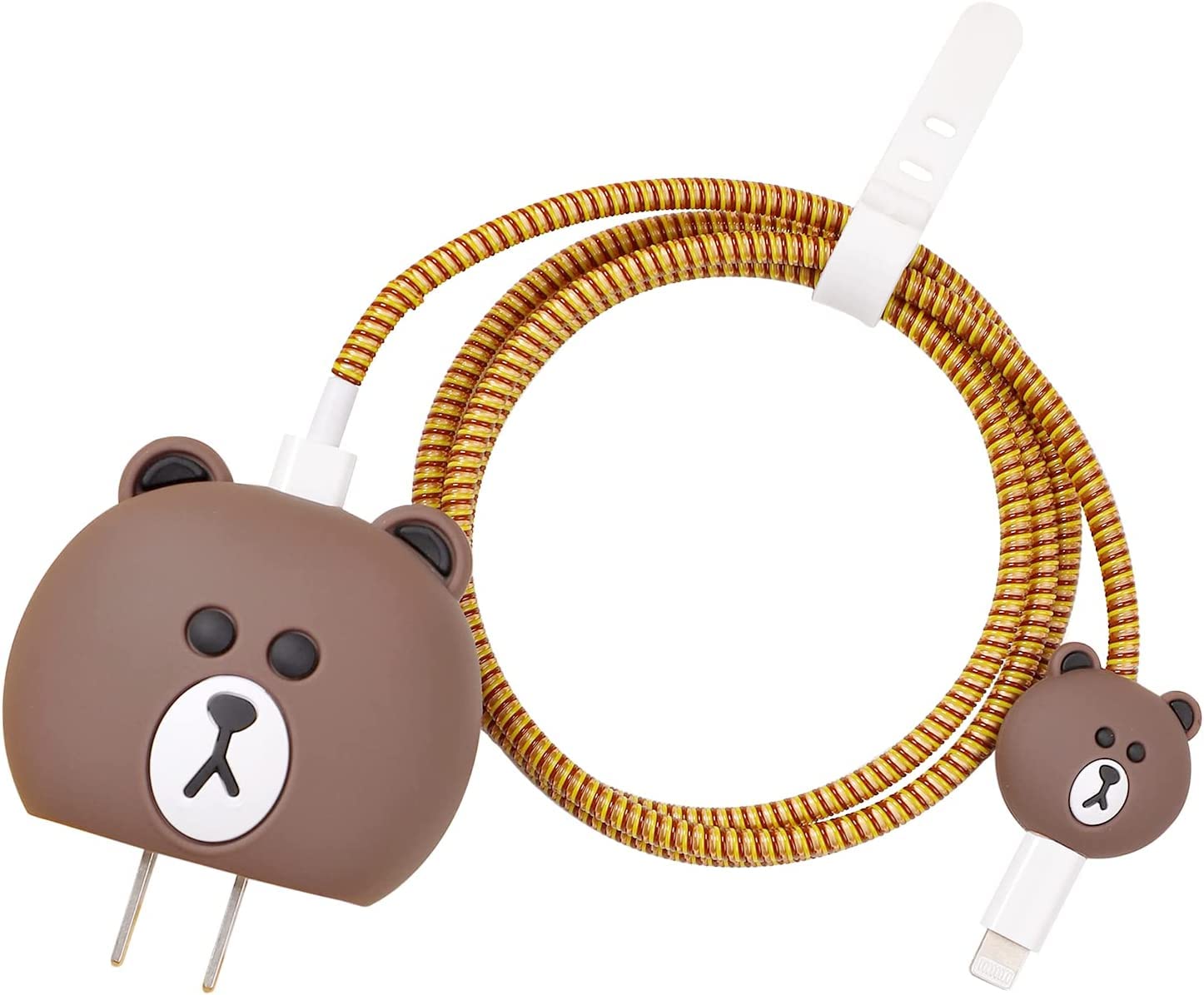 FACTOTECH Cute Cartoon Fast Charger Protector/Protective Charger Case for iPhone 18W 20W iPhone 15 14 13 12 11 Pro Max Charging Cable Charger Protective Cover Data Cable Protective Sleeve- Brown Bear (B0BPJPSHDC) Amazon Price History, Amazon Price Tracker