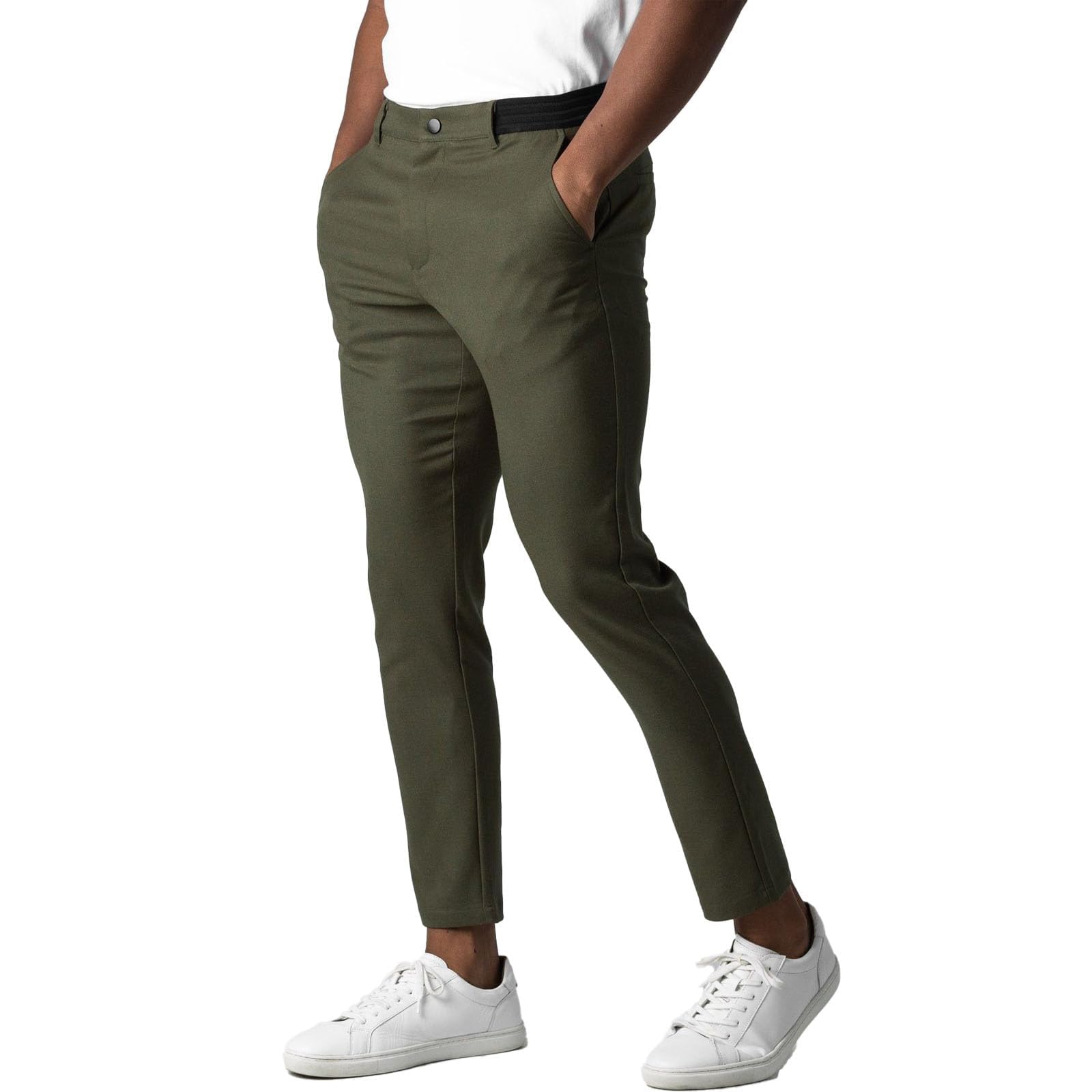 Bizgent Chinos, Pantalones casuales para hombre de corte ajustado - Pantalones de vestir para hombre - Corte ajustado