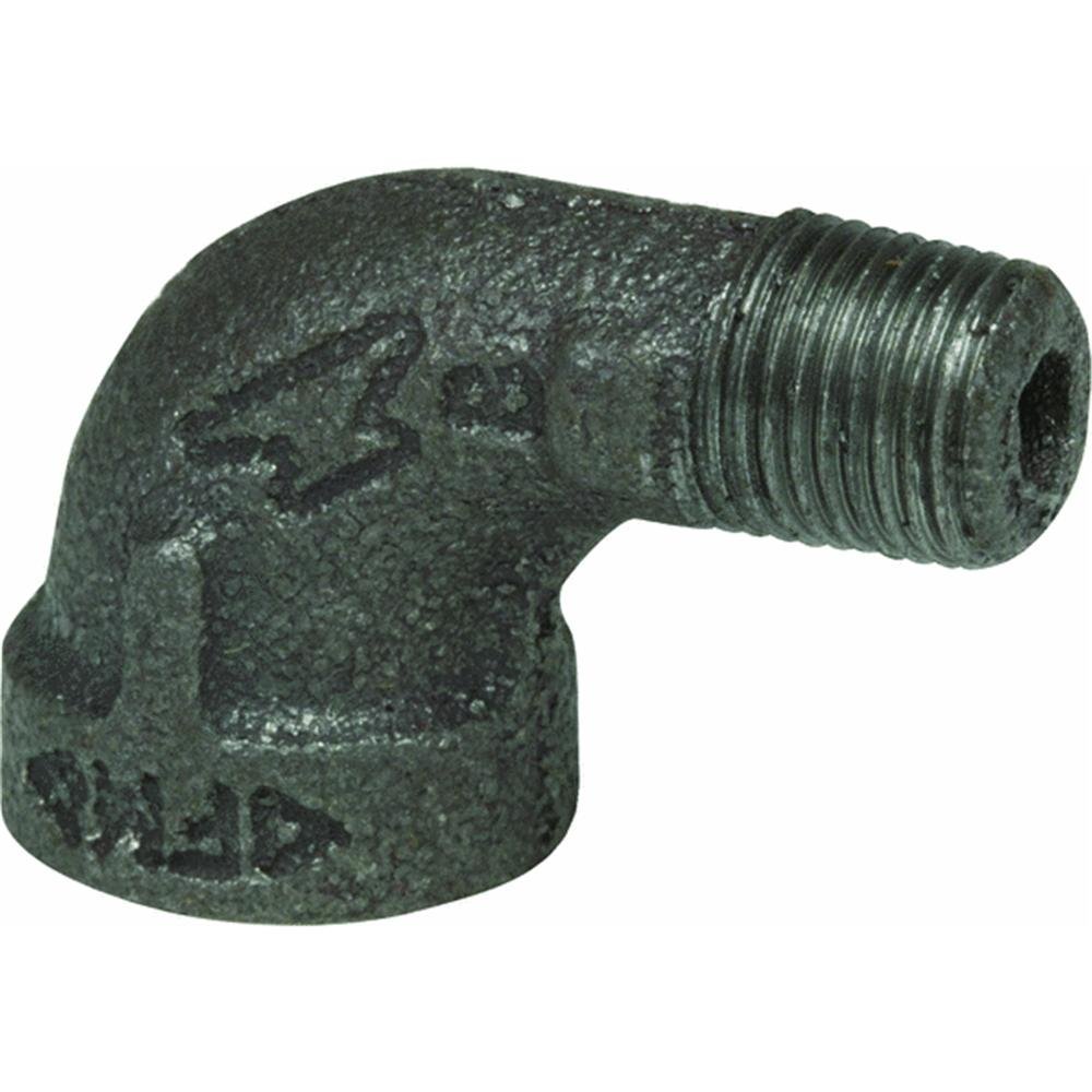 Yunque 8700127502, montaje de tuber¨ªa de hierro maleable, 90 ¡ã de codo Street, 1-1 / 2 NPT macho x NPT hembra, acabado negro