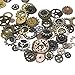 200 Gram (Approx 170pcs) DIY Assorted Color Antique Metal Steampunk Gears Charms Pendant Clock Watch Wheel Gear for Crafting, Cosplay Halloween Decoration,Jewelry Making Accessory