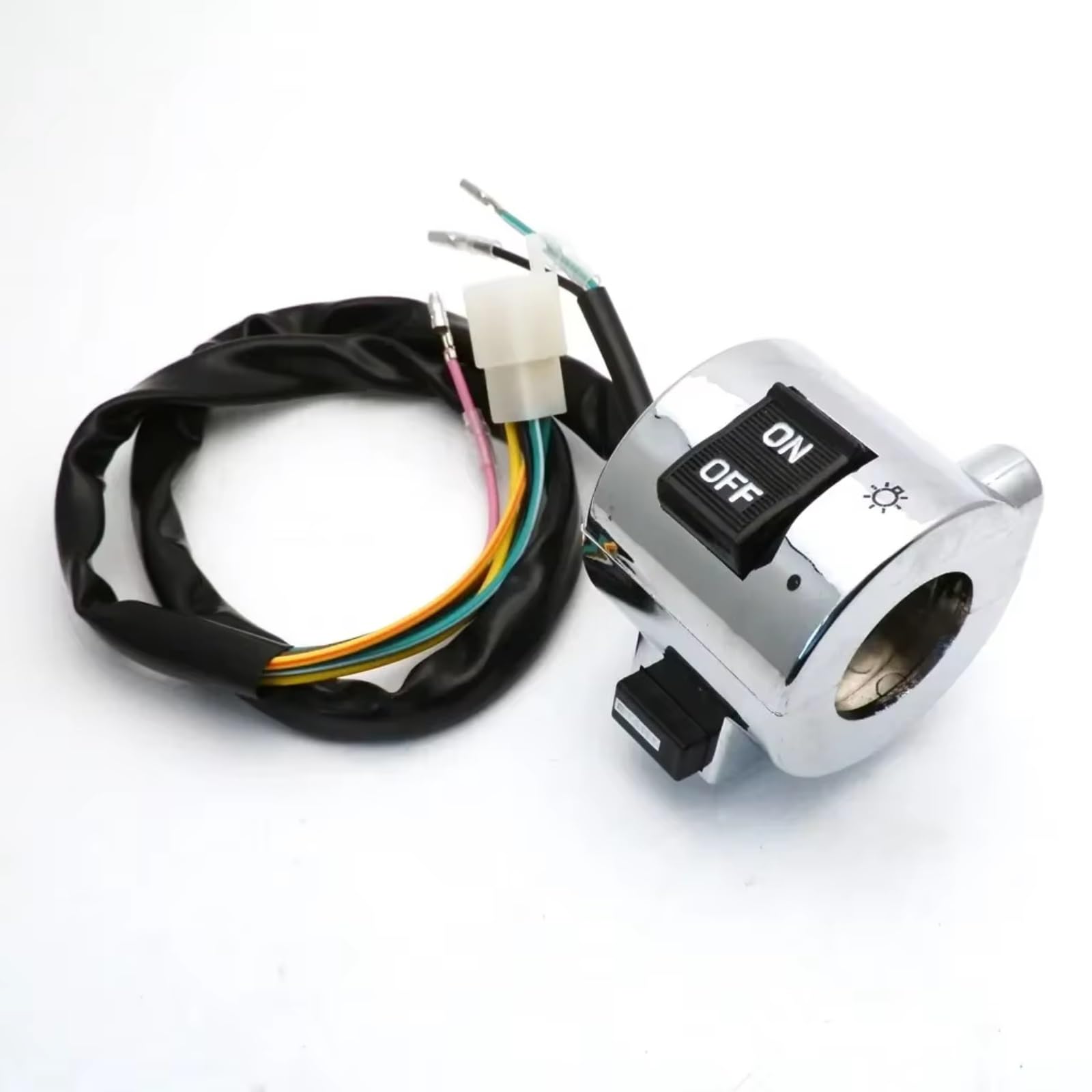 Para Ciclomotor GY6 Para Scooter Para 125cc 150cc Manillar De 25 Mm Lado Derecho O Izquierdo Interruptor De Control Cromado Piezas De Motocicleta Accesorios Clausor Moto(Right side)