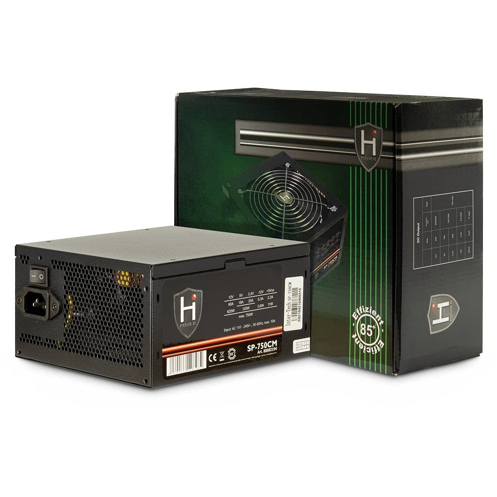 FUENTE DE ALIMENTACIÃ“N INTER-TECH 750W HIPOWER SP-750CM 1X 140MM VENTILADOR RETAIL