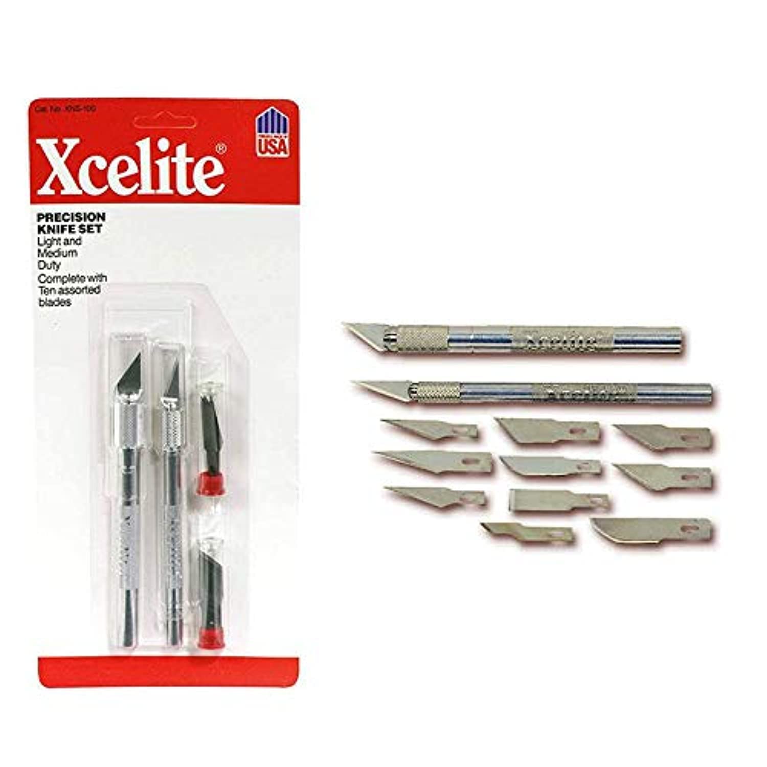 XceliteKnife Set (2 Handles,10 Blades,12 Pieces, XNS100)