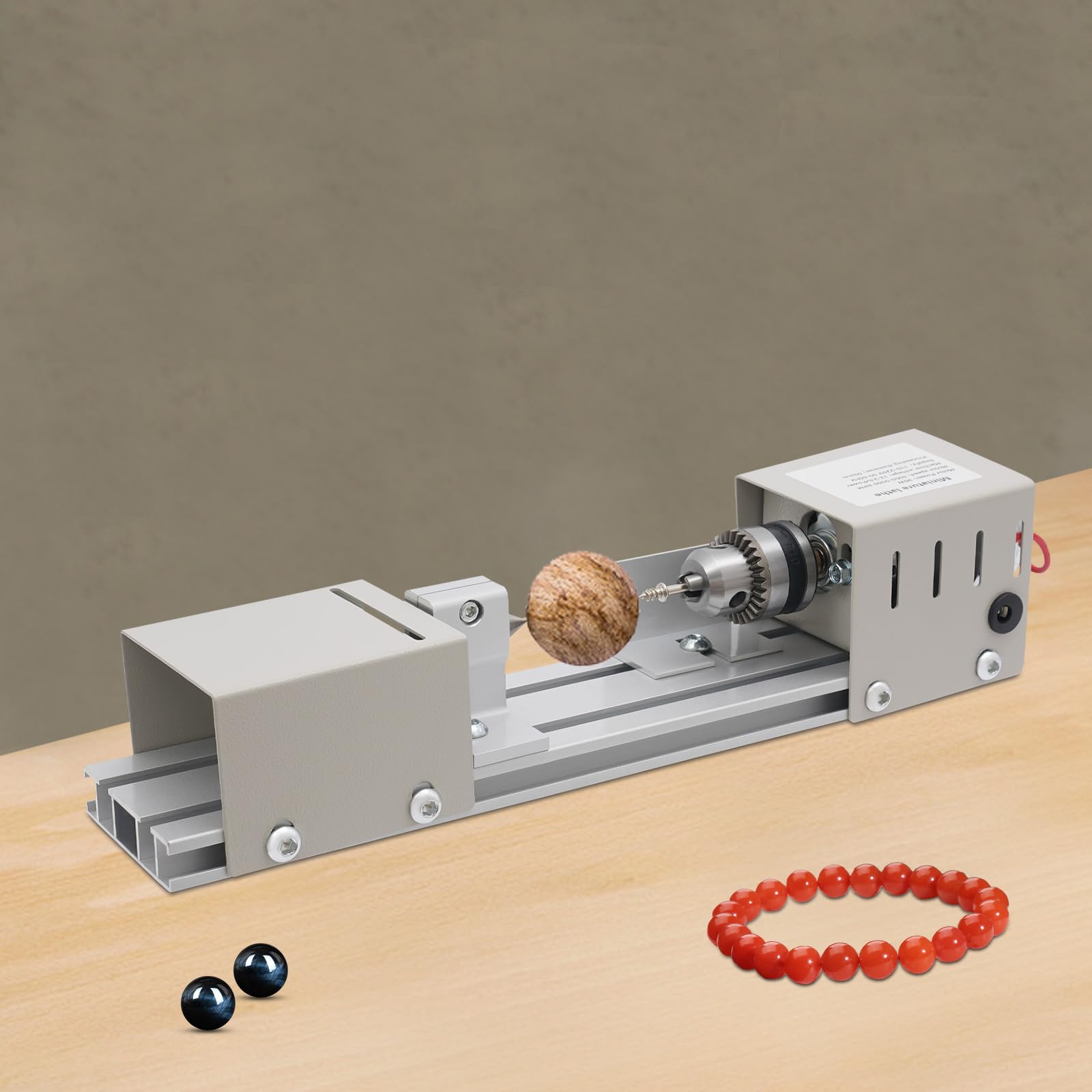 Mini-Drehmaschine für Holz und Metall - 96W 220V | Einstellbare Drehzahl ( 4000–9000 U/min) | Präzisionswerkzeug mit Zubehör für die Holzbearbeitung | Ideal für Hobbybastler und Profis