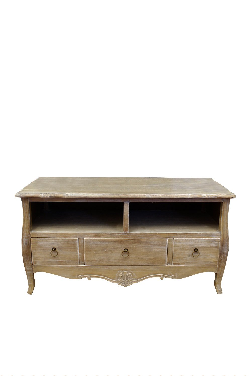 Amari Leisure Bordeaux TV Cabinet in French Style Shabby Chic Natural Wood Wash Finish