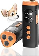 MMOBIEL Anti Bell Gerät Hunde 3-in-1 Ultraschallgerät mit LED Licht, Display & Sicherung – Wiederaufladbarer Antibell für Hunde Training Innen & Außen – Hundebellen Stoppen – Schwarz