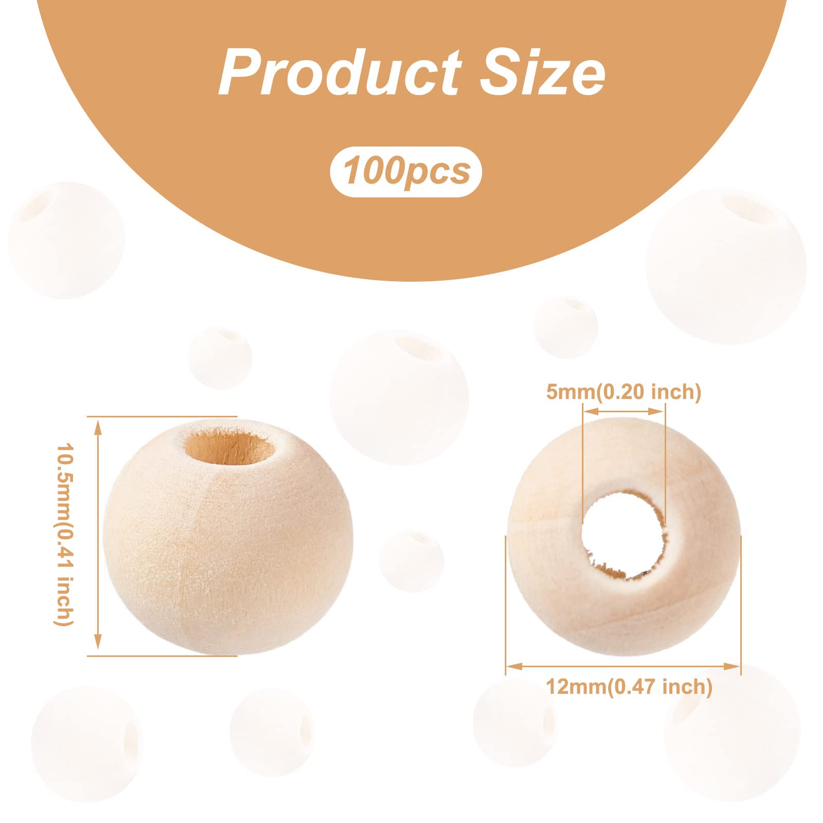 10 Runde Holzperlen, 30 Mm, Natürliches Holz – Perfekt Für Makramee, Schmuck & Deko!