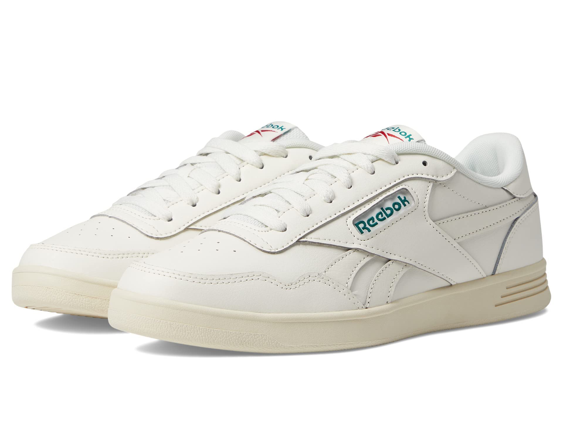 Reebok Court Advance Chalk/Dark Green/Flash Red Men's 8.5, Women's 10 Medium