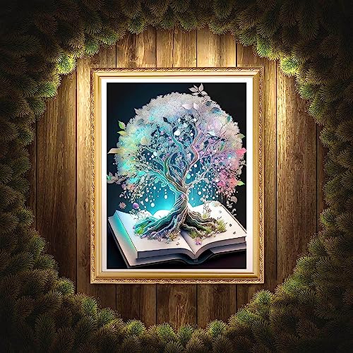 JPHYLL DIY 5D Diamond Painting Kits for Adults Diamond Art White Tree of Life Diamond Painting Full Drill Crystal Rhinestone Embroidery Craft Kits for Home Wall Decor Gifts 12X16Inch - Image 3