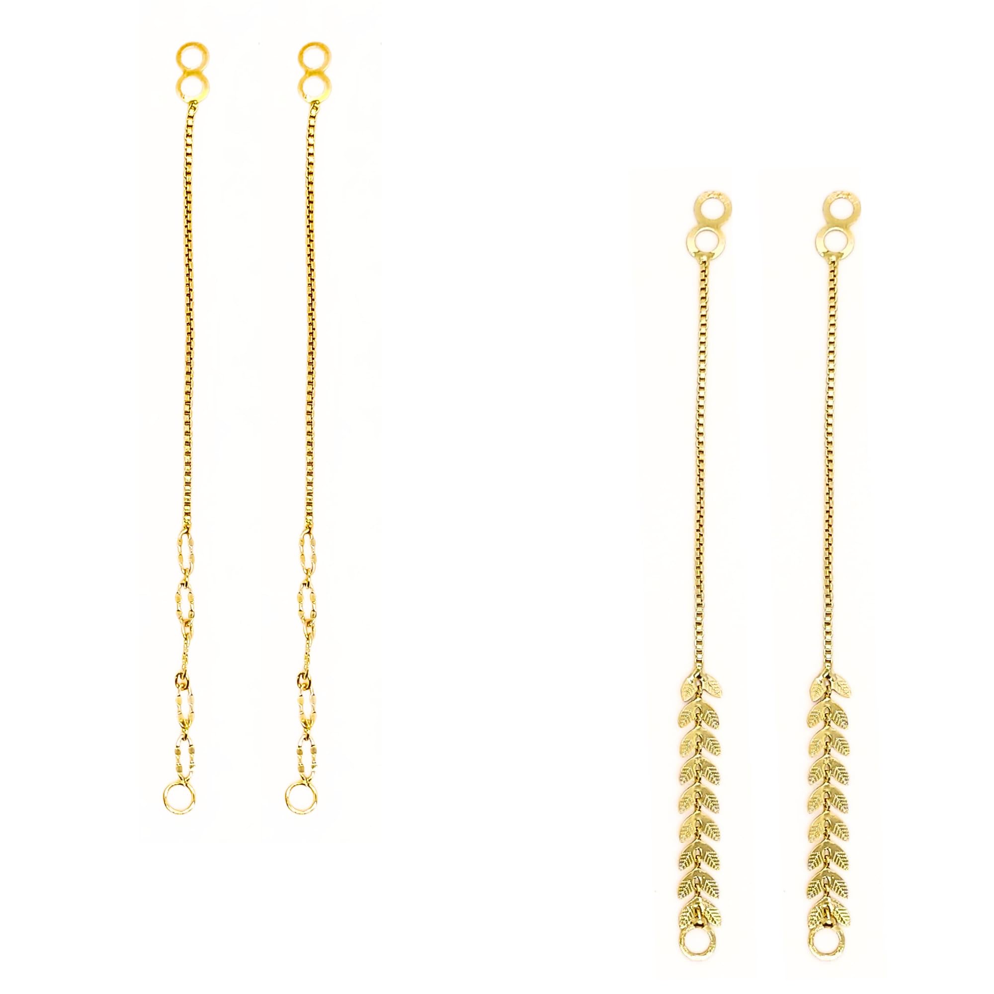 Fancy Kansar 2 Pair Ear chain for Earring, Ear chain for Womens & Girls, Ear Support Shara Jhumka Golden Color (Leaf & Circle Combo Set of 2) (B0D9YZN11Z) Amazon Price History, Amazon Price Tracker