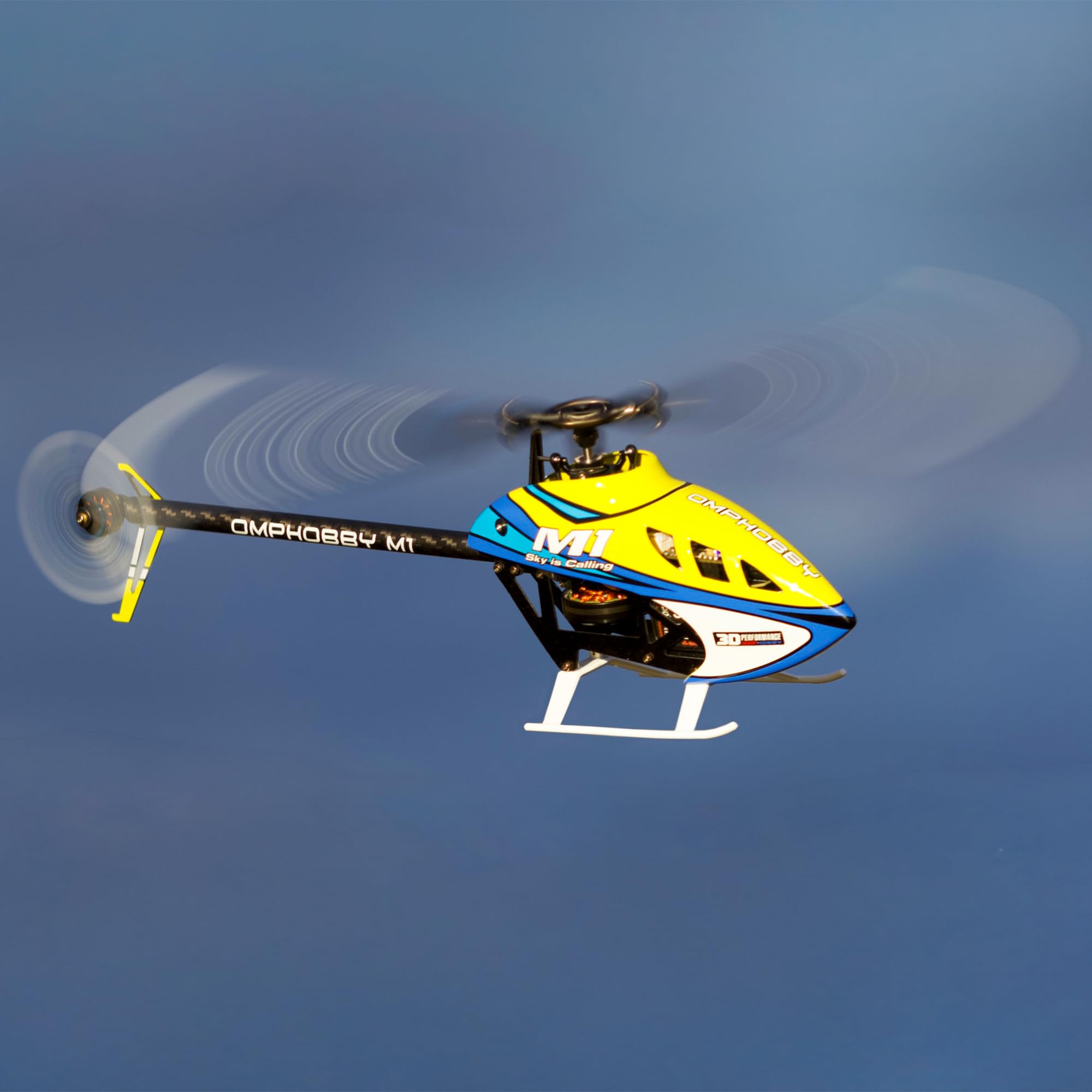 OMPHOBBY M1 V3 PRO 100 Klasse Mini 3D RC Hubschrauber Flugbereit, 6-Kanal Direktantrieb mit integriertem ELRS-Empfänger & OFS3+ Flugsteuerung, Micro Helikopter mit RadioMaster T8L Sender RTF Gelb