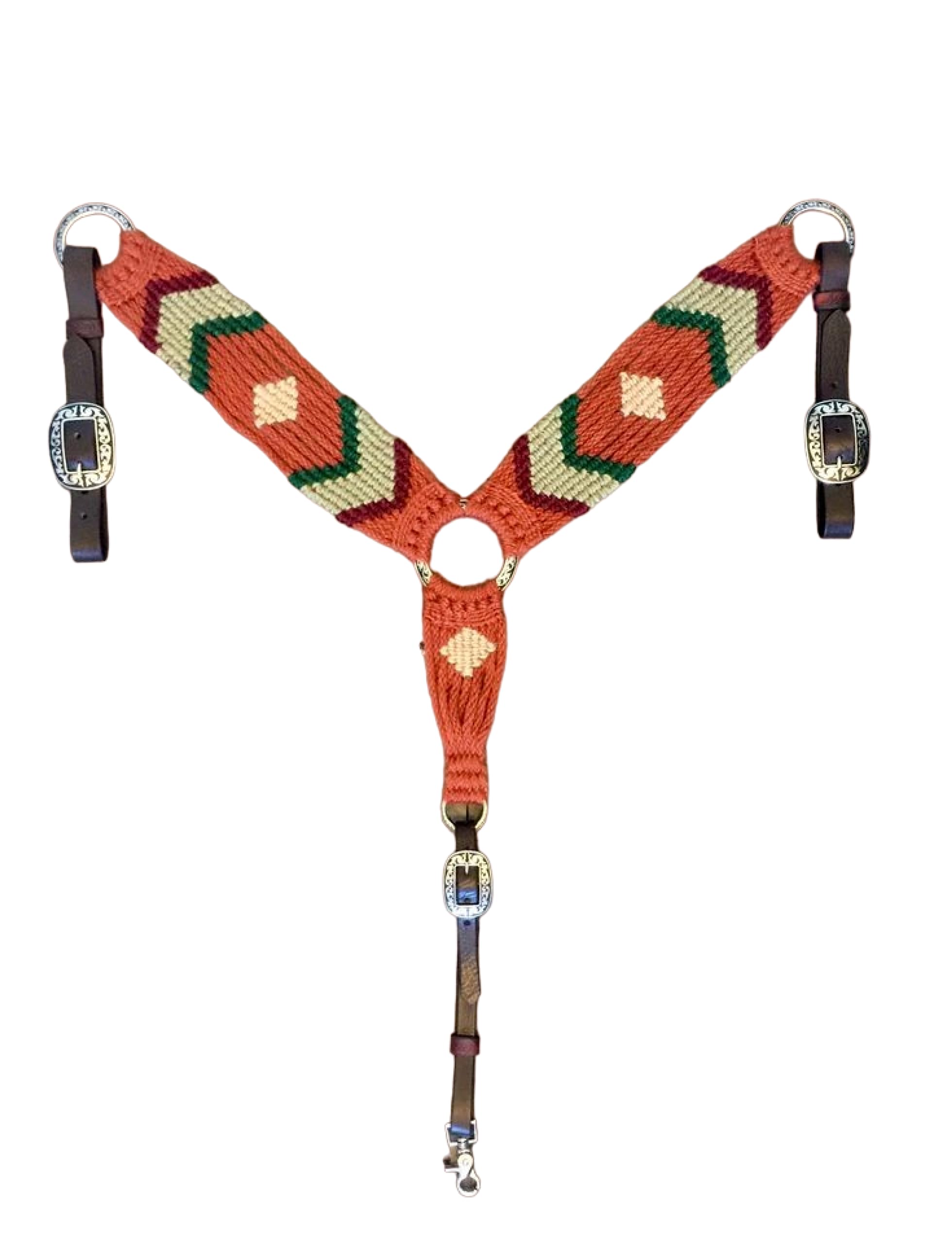 Cheval's International Western Mohair Horse Breast Collar, Handmade Premium Wool & Leather Equestrian Tack, Adjustable, Durable & Comfortable Saddle