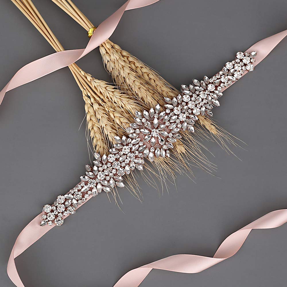 Cintura Da Sposa Fatta A Mano Con Strisce Di Perle E Cristalli, Fascia Per Abito Da Sposa - Accessorio Elegante - Foto 2