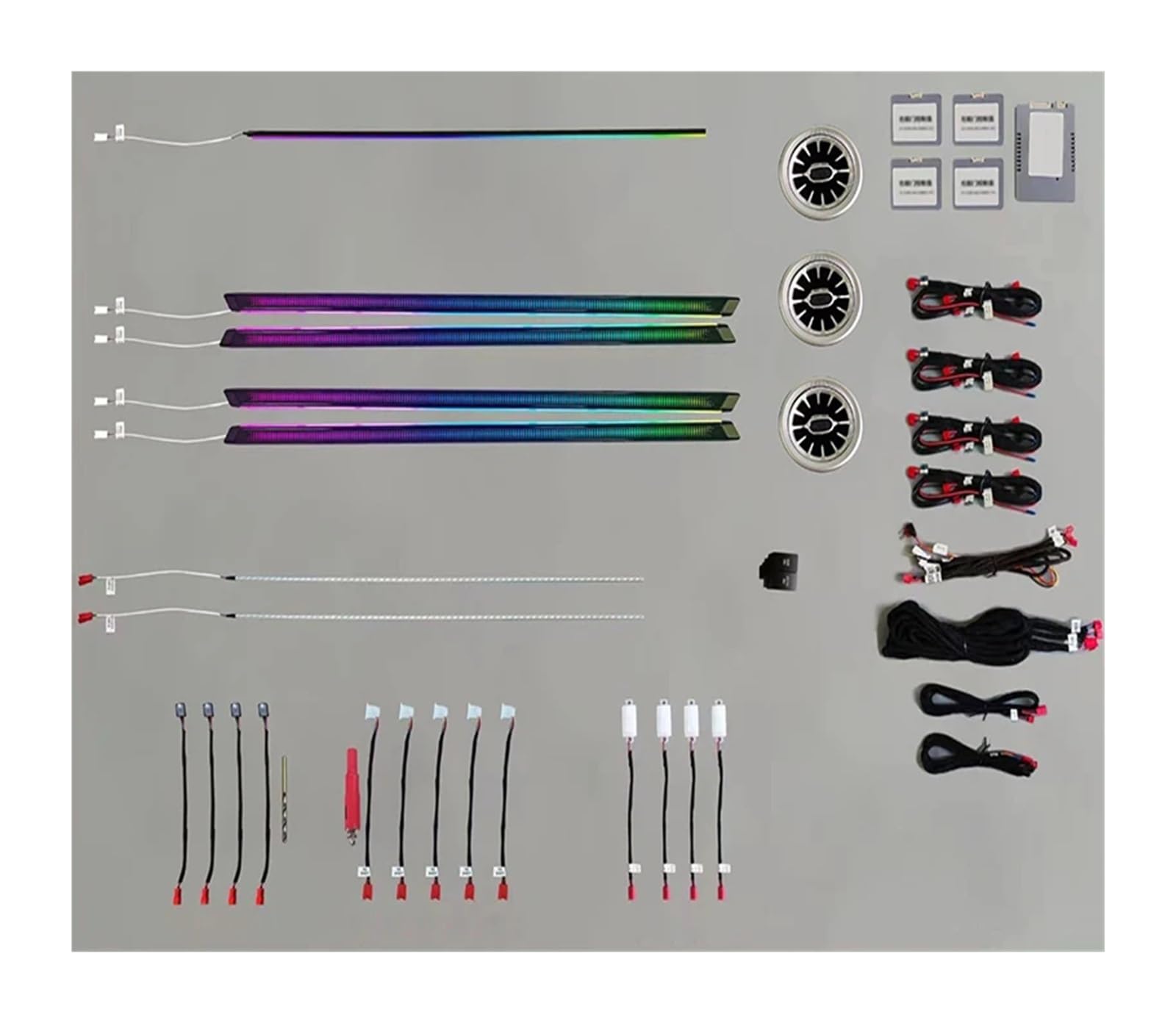 20 Light Dot Matrix Illusion Piano Black Decorative Panel Ambient Light Compatible with Nissan 14th Bluebird-Sylphy 2020 2021 2022(D)