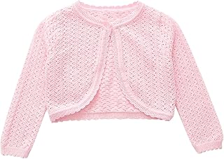 Cárdigan de manga larga con encaje para niños y niñas, para primavera/verano, color liso, para cumpleaños, escuela, Toga