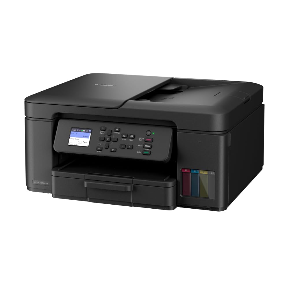 Brother DCP-T780DW Stampante a getto d'inchiostro A4 wireless | Tankbenefit | 3 in 1 (stampa/copia/scansione)|Wi-Fi/USB 2.0 | ADF | A4 | Stampa fronte/retro | Foto | Inchiostri ad alto contenuto