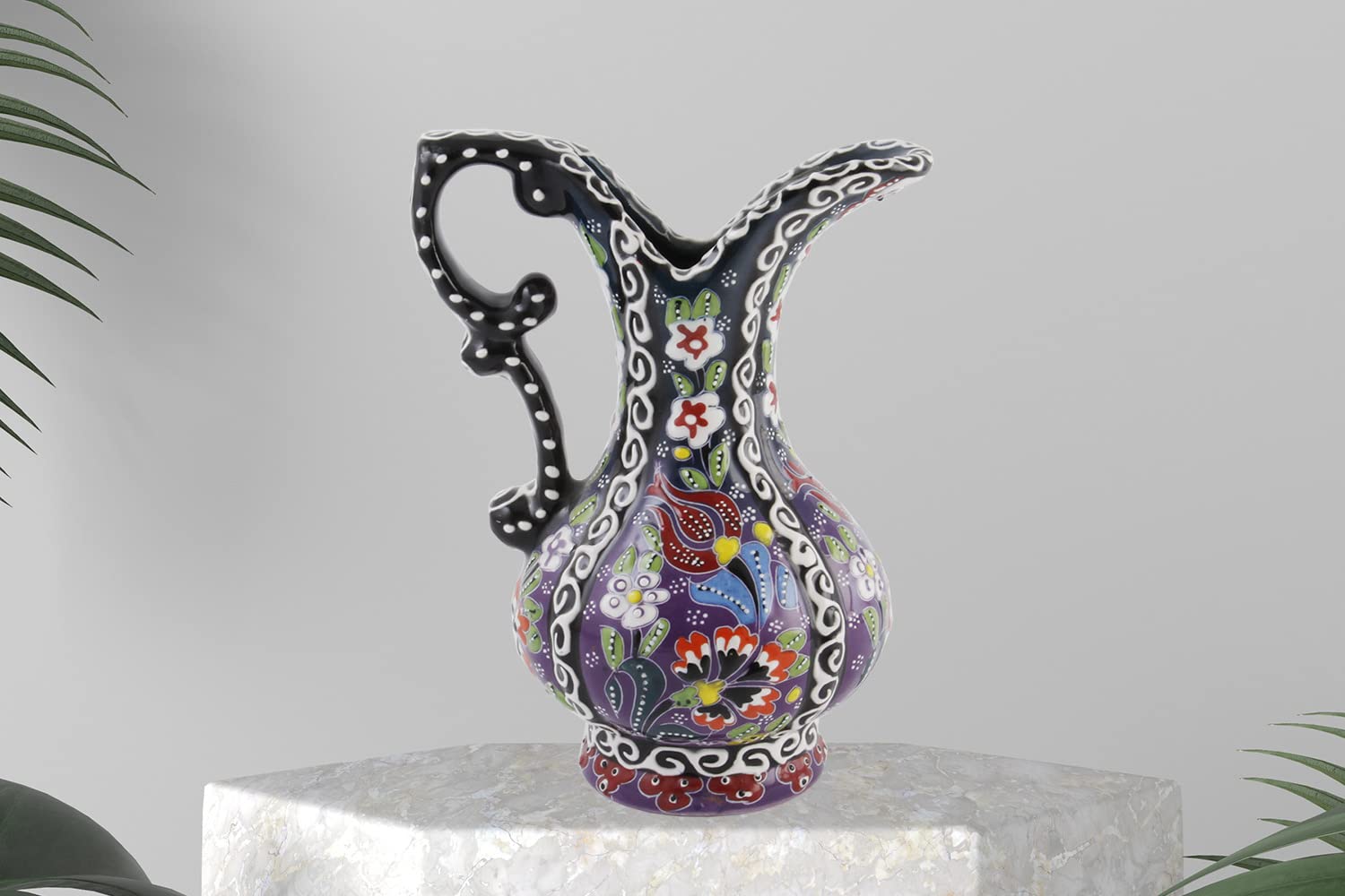 Ceramic Pitcher, EliPOT 8 inch Ceramic Pitcher, Turkish 8