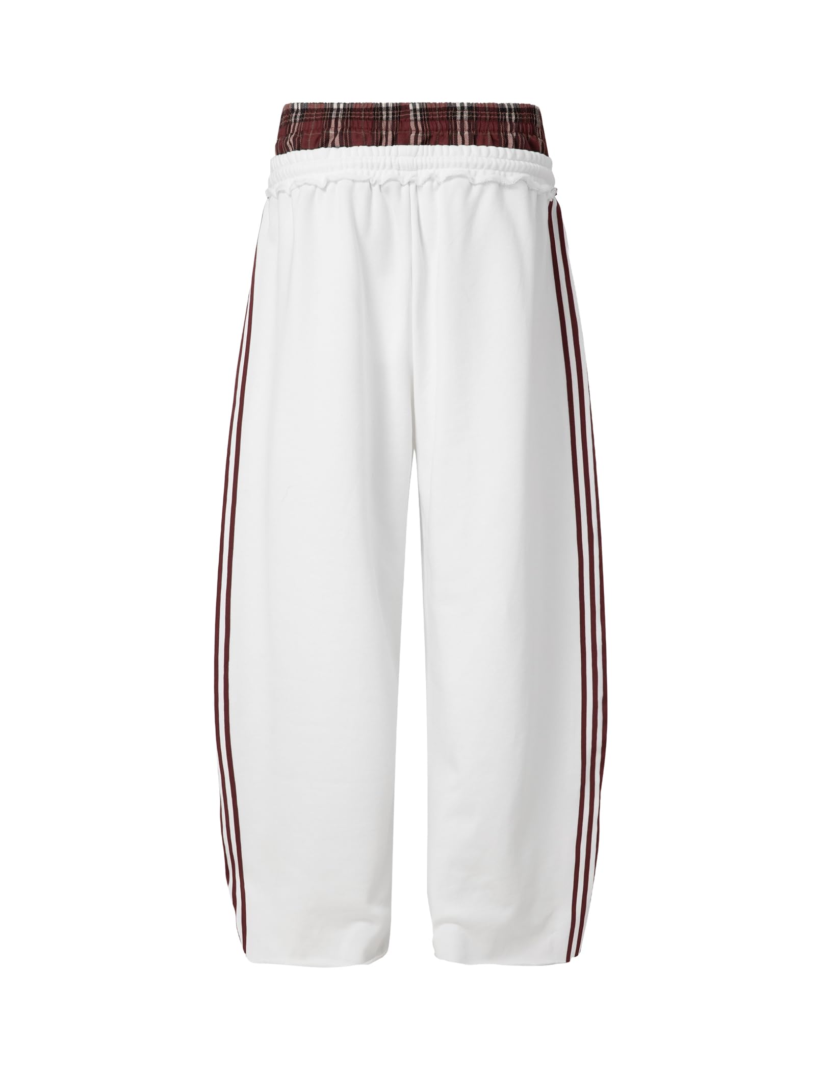 Aelfric Eden Pantalon de jogging patchwork à carreaux pour homme - Pantalon de survêtement pour femme - Pantalon de loisirs décontracté - Pantalon de sport streetwear - Taille haute - Pantalon ample