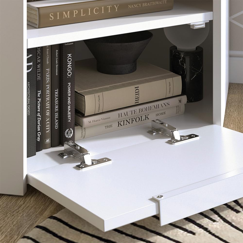 Vicco Mobile tv Wido, Bianco, 68 x 50 cm, adatto come supporto TV con ripiani aperti