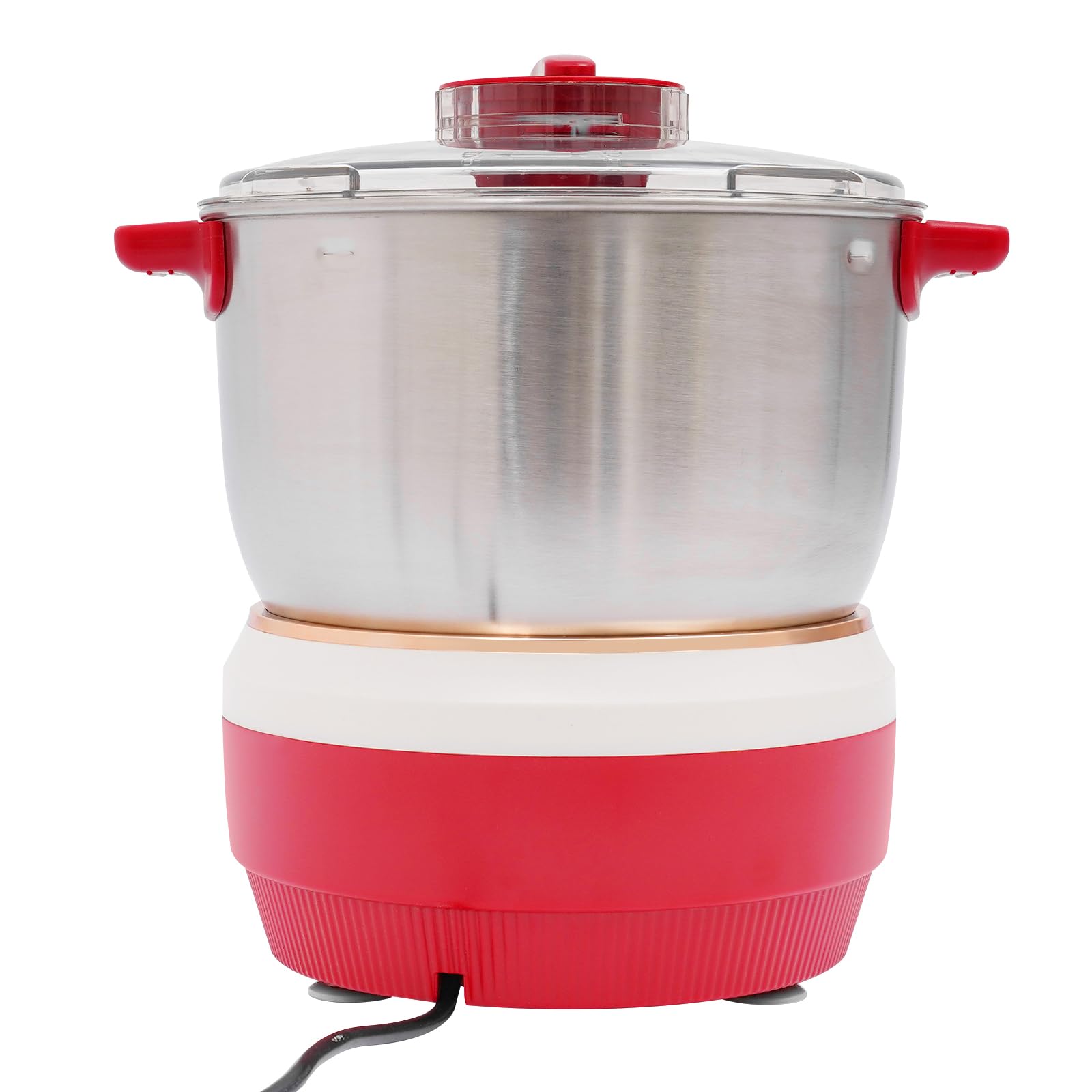 Edelstahl Teigmehl Mixer 7 L Teigknetmaschine, 250W Teigmischermaschine mit Fermentierungsfunktion, Vollautomatische Teigknetmaschine mit Messbecher und Messlöffel