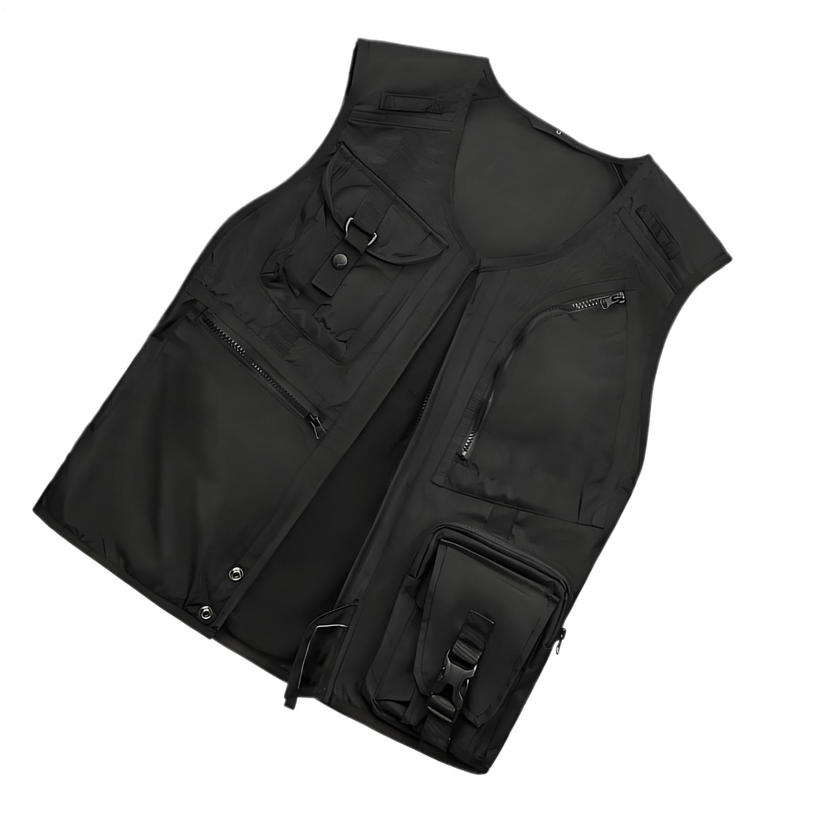 Générique Gilet Motard Homme Respirant Et Déperlant Avec Multi-Poches | Gilet Conduite Moto Équipement de Sécurité Résistant à l'Usure, Trajet Urbain, Longue Distance, Randonnée, Alpinisme,