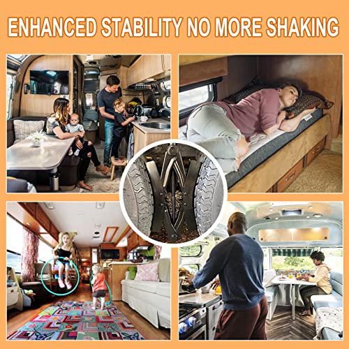 X-Shaped Camper RV Chocks for Travel Trailer - Anti-Move Tire Stabilizer Pair