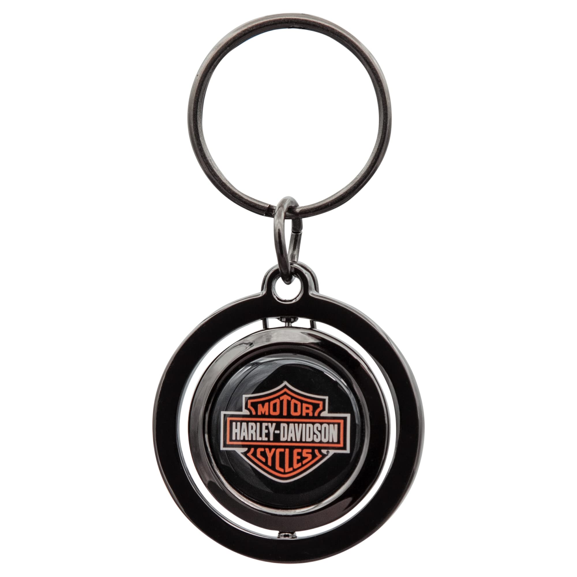 004528R01 Harley-Davidson Orange Bar and Shield Spinner Key Chain