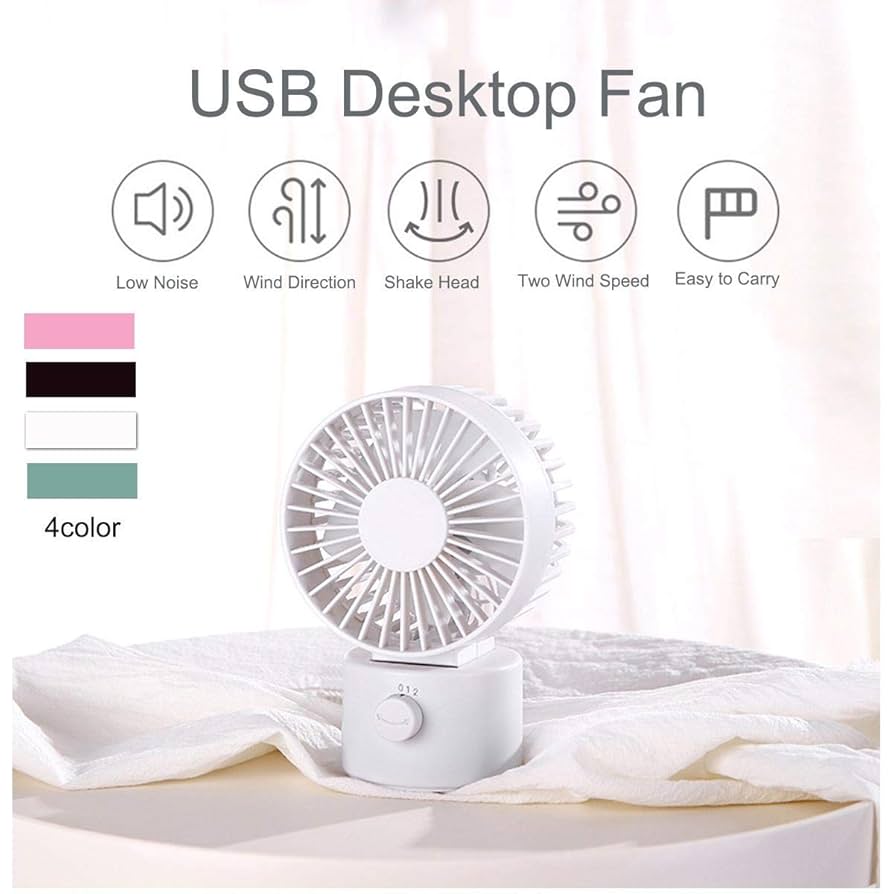 Amazon.co.jp: 小型USB扇風機 【ピンク】 涼風ファン スイング式