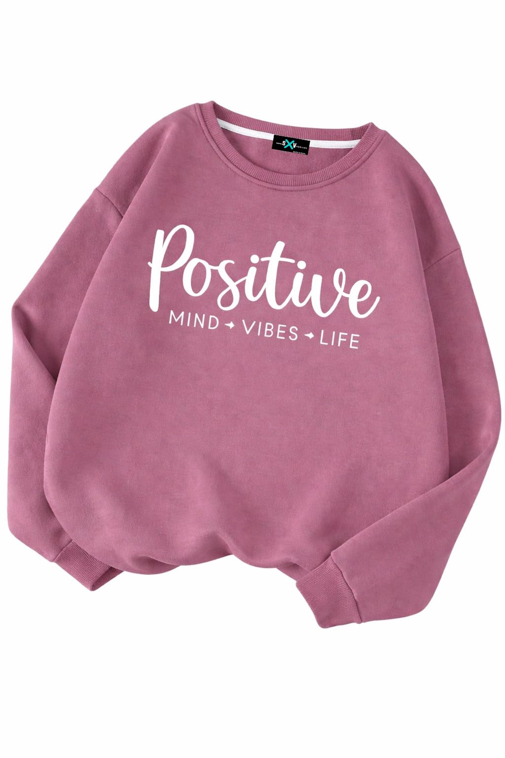 Casual Round Neck Long Sleeve Letter Print Minimalist Sweatshirt, Everyday Wear-image-12
