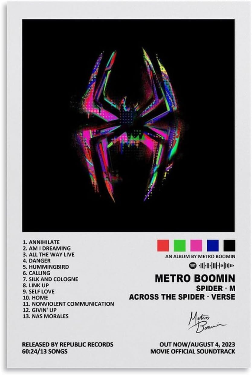 TN ESSENTIALS Metro Boomin Poster Framed Hero & Villains We Dont Trust You Framed Unframed Poster Wall art Gift For teen And More (STYLE C, 8 X 10 UNFRAMED)