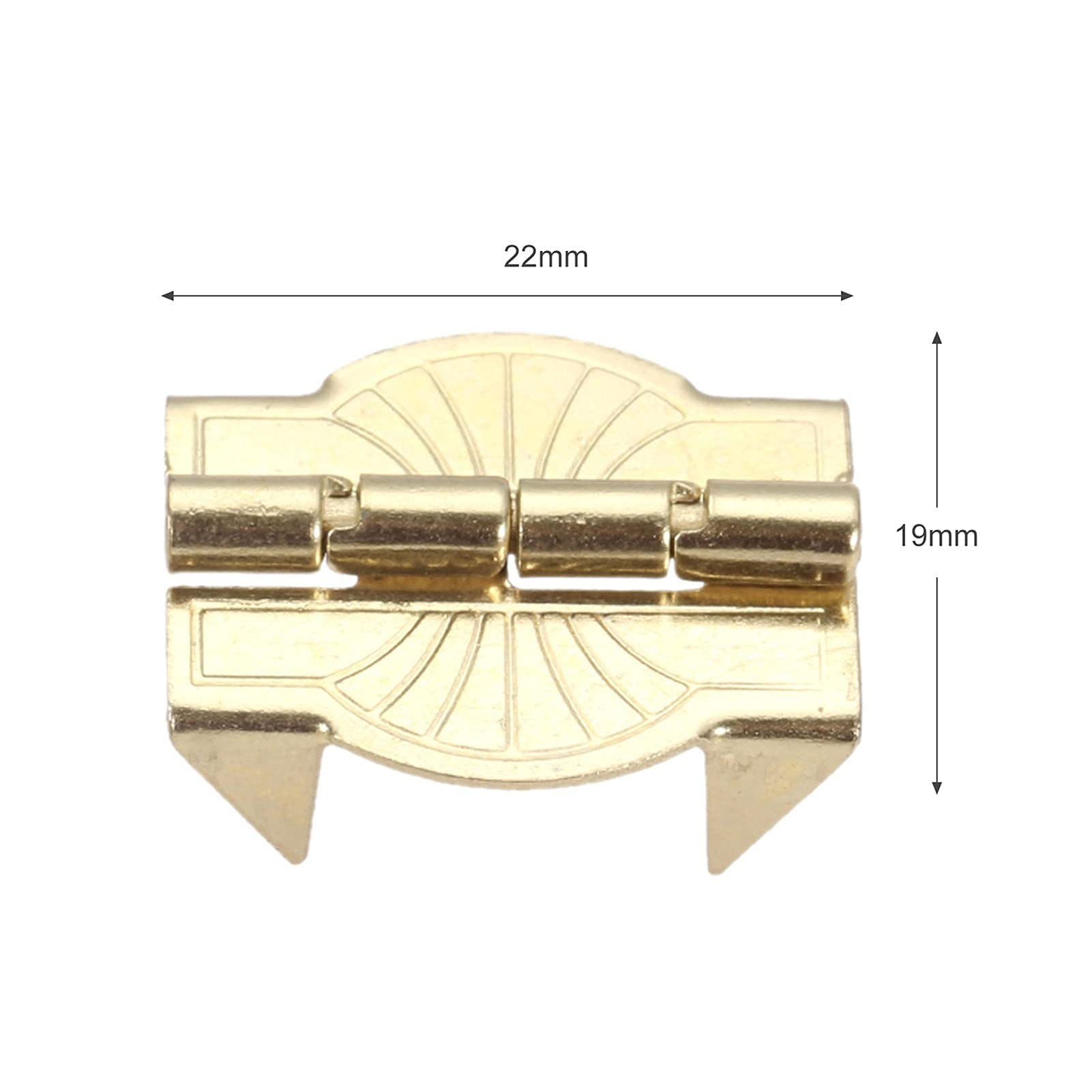 Zawias 50 sztuk/partia z nogami narożniki złoty metalowy zawias nogi 22mm 19mm drzwi szafy dekoracja bagażu biżuteria