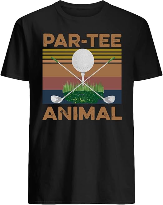 Vintage Golf Par-Tee Animal T-Shirt Black at Amazon Menâs Clothing store
