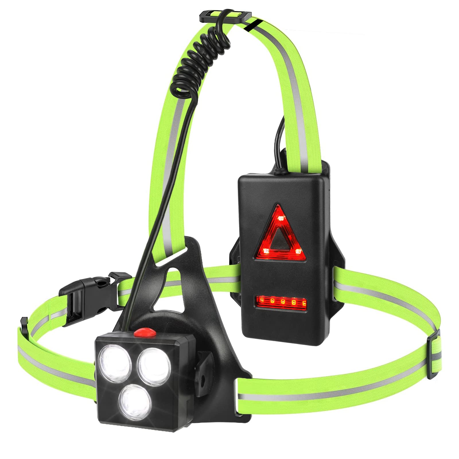 VIPITH Running Light Running Lights for Runners Rechargeable Front Body Torch 2000mAh 500Lumen Waterproof Chest LED Lamp Run Light Safety Warning for Running, Jogging, Hiking, Camping, Fishing