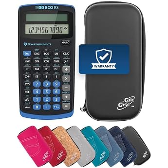 TI-30 ECO RS School Calculator with Protective Case Black
