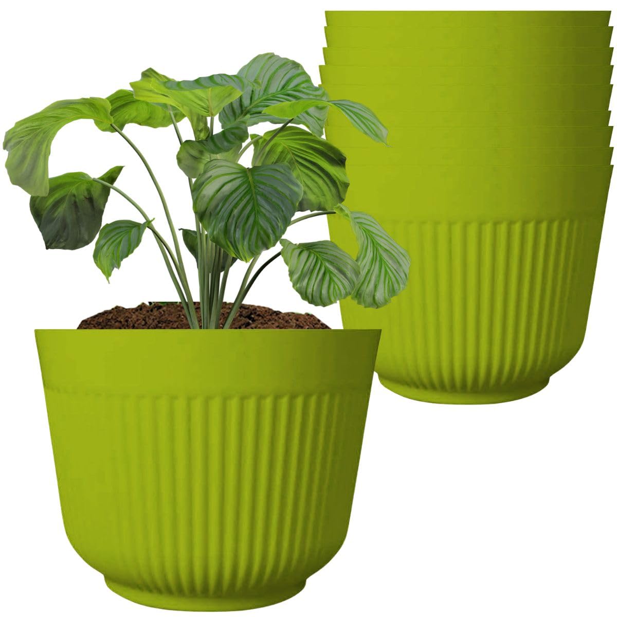 TECHBLAZE 12" Flower Pots - Pack of 8 -13 TECHBLAZE 12" Flower Pots - Pack of 8 -13