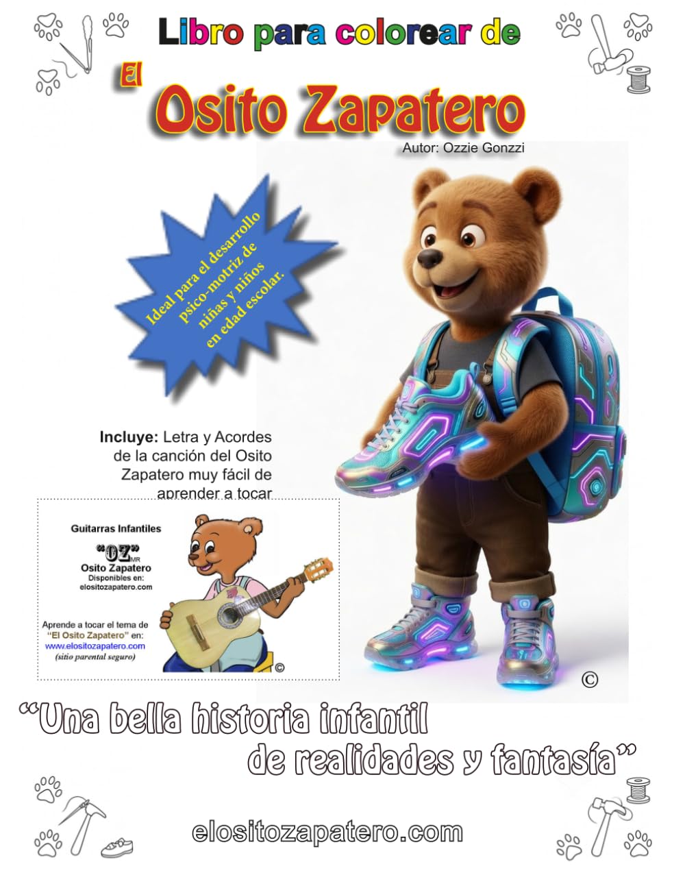 EL OSITO ZAPATERO: Libro Para Colorear