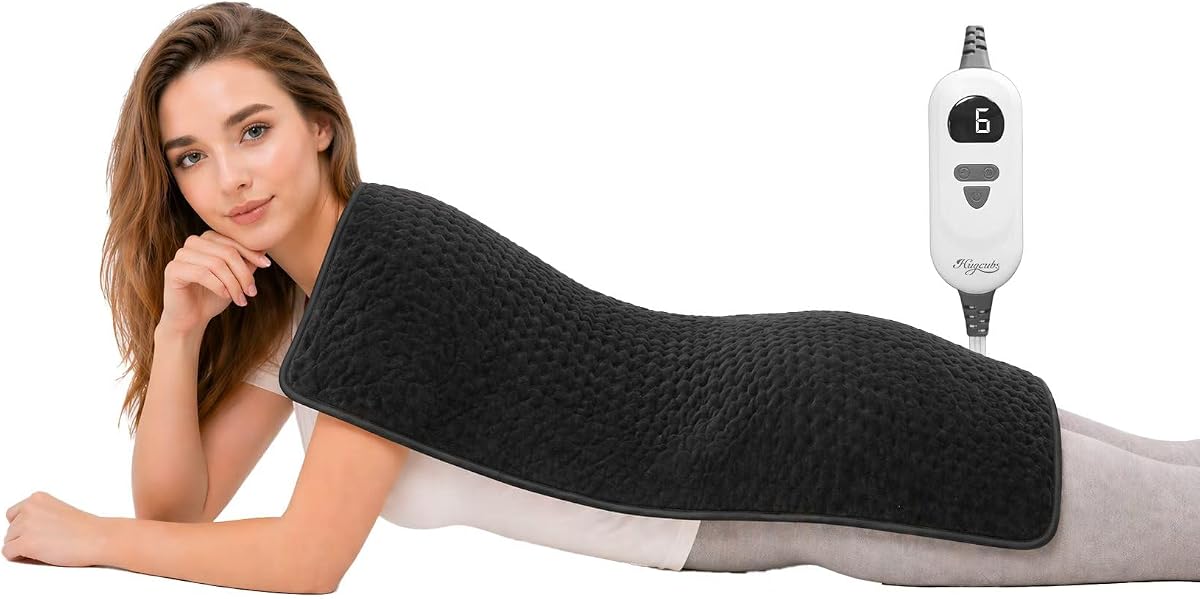 Extra Large Heating Pad for Back Pain Relief, 33''x 17'' FSA Eligible | HSA Approved King Size Electric Heating Pad, Gifts for Women Men Mom Dad, XL Heated Wraps for Shoulder Neck Knee, Washable