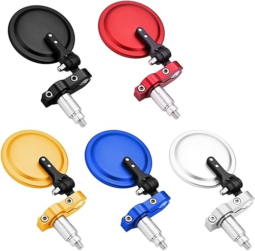 Miniatura 4 de Espejo retrovisor para motocicleta de 3 pulgadas, redondo, plegable, extremo lateral para SUZUKI V-Strom 650DL650 1000DL1000 250DL250 (color rojo,