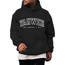 Christian Jesus Hoodies For Men Graphic Yahweh Hoodie Bible Verse God Sweatshirt Religious Faith Cotton Pullover Tops