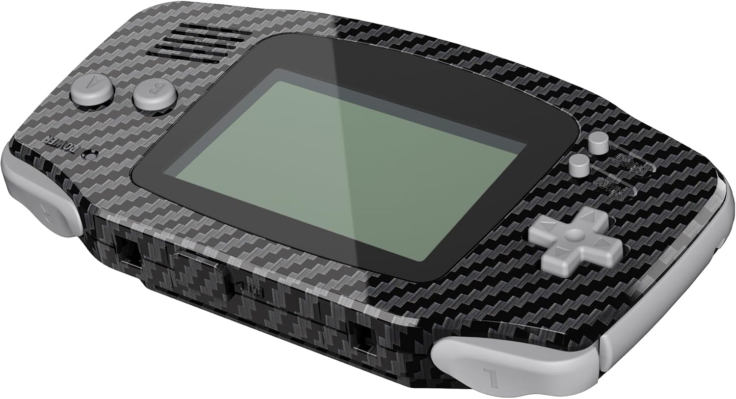 IPS Ready Upgraded eXtremeRate Graphite Carbon Fiber Replacement Shell Full Housing Cover Buttons for Gameboy Advance GBA - Compatible with Both IPS & Standard LCD - Console & IPS Screen NOT Included