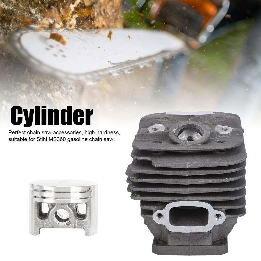 Zestaw do wymiany tłoka cylindra piły łańcuchowej Osprzęt narzędziowy Trwały zespół tłoka cylindra do piły łańcuchowej MS360 Cylinder o średnicy 48 mm Odlew aluminiowy, chromowany