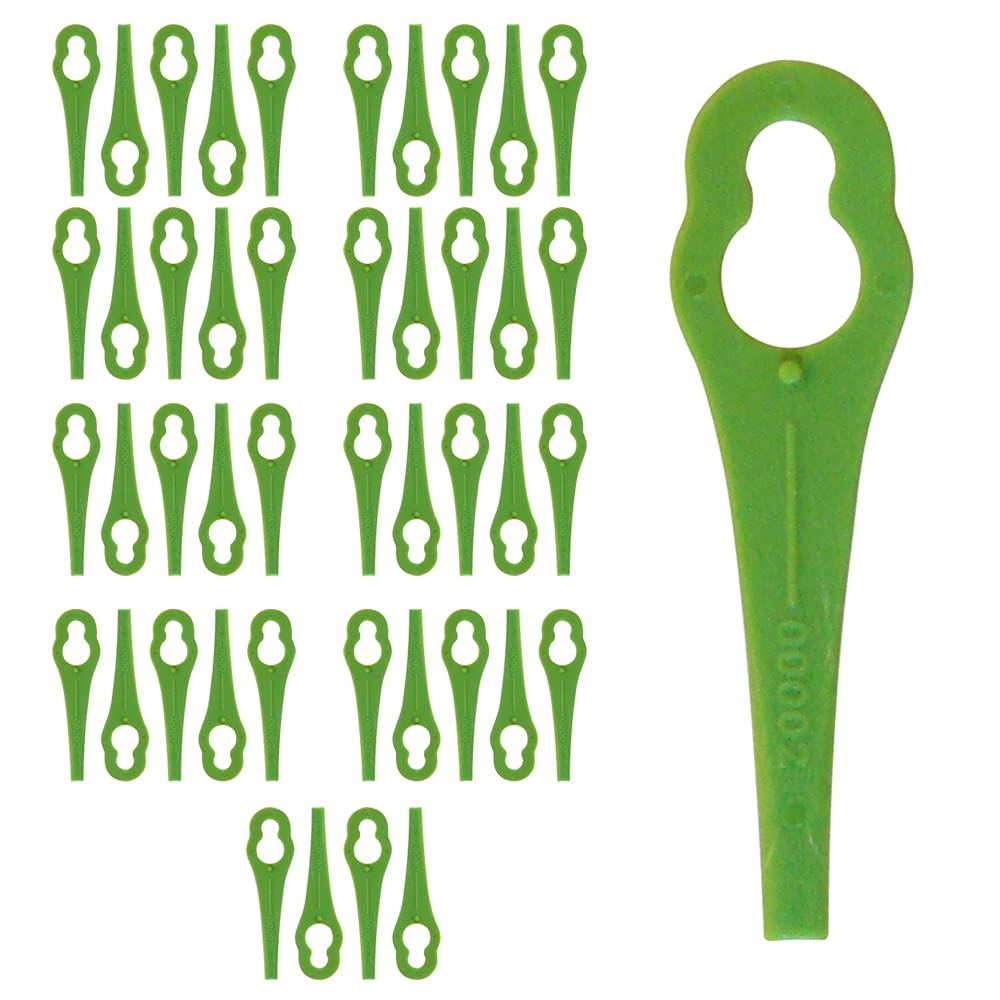 50 x Plastic Cutting Blades Mower Fits Qualcast Hoversafe 35/30 & Mow & Trim lawnmowers Q02100, Q02151, F016S02151