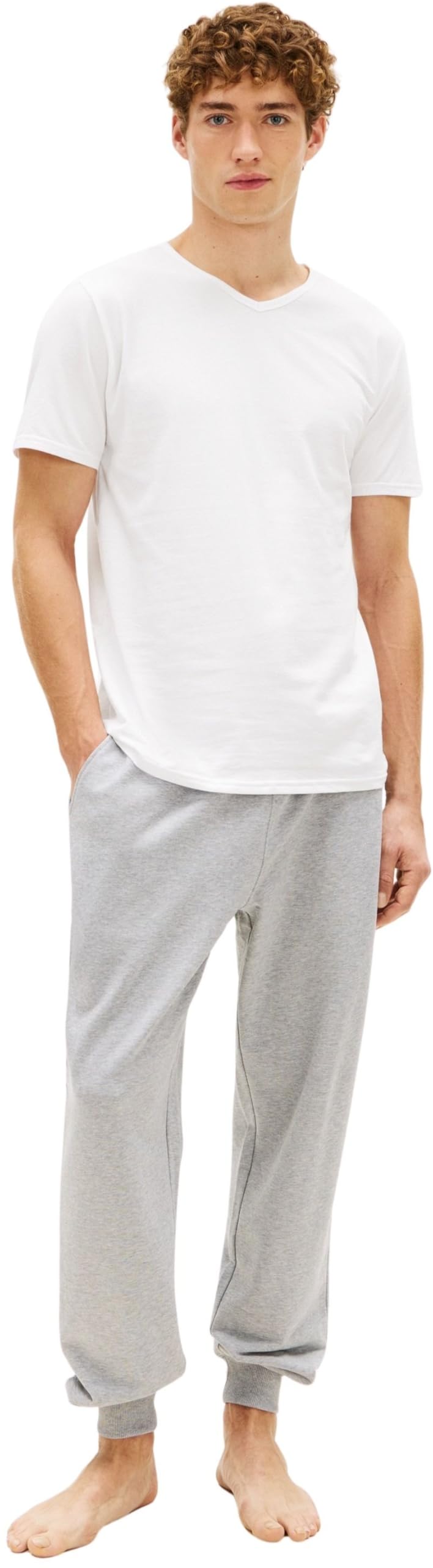 Tommy Hilfiger Uomo T-Shirt Maniche Corte Confezione da 3 Stretch Scollo a V